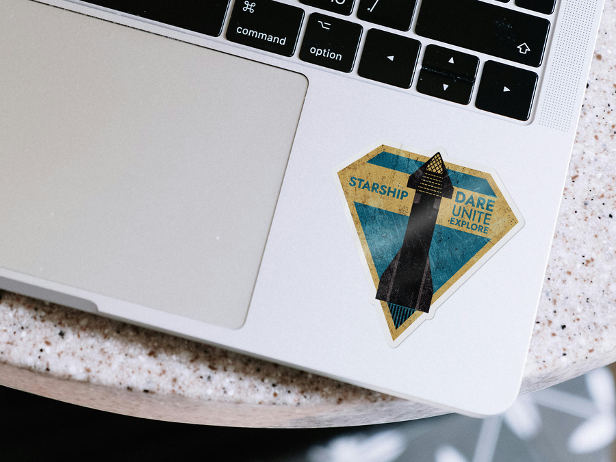 SpaceX-Starship: Dare. Unite. Explore - Sticker