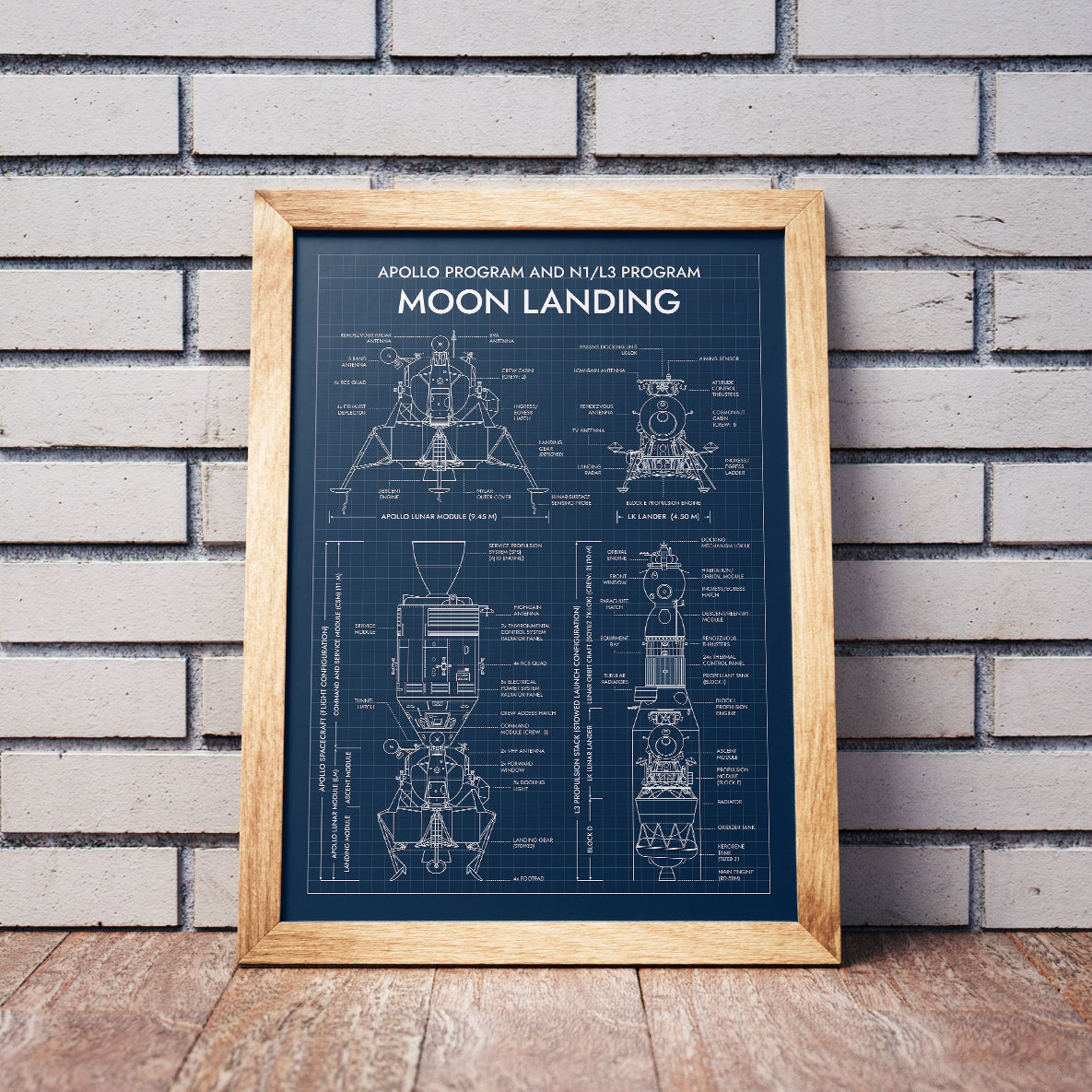 Apollo Program vs N1/L3 Program Vertical Poster