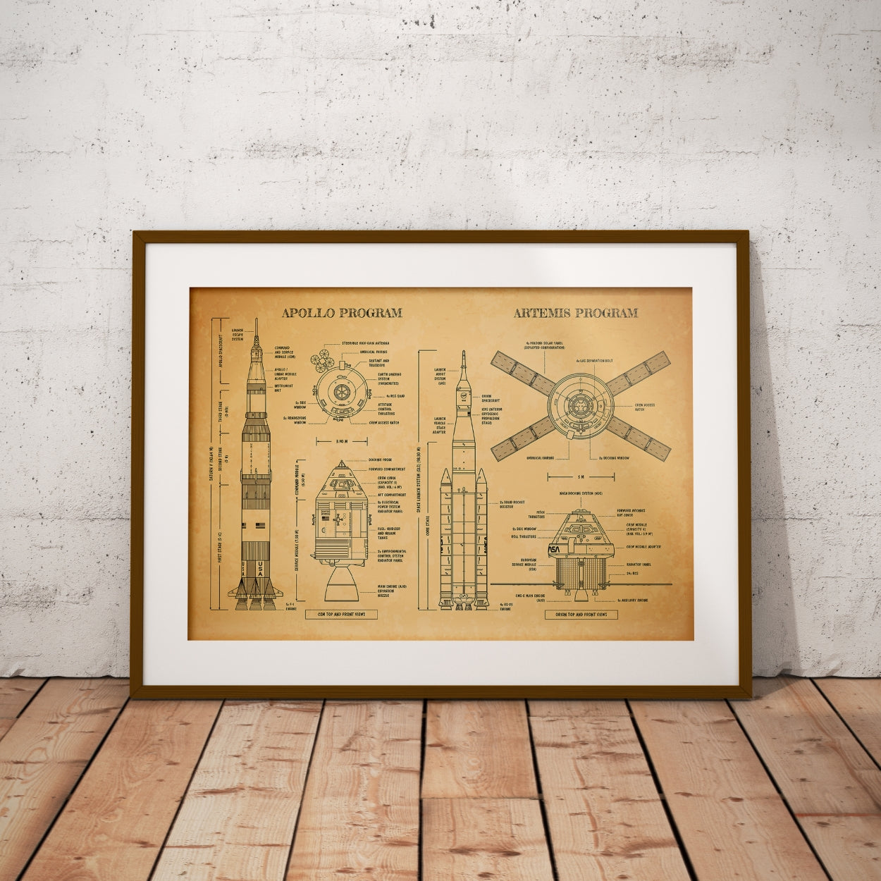 Apollo Program vs Artemis Program Poster