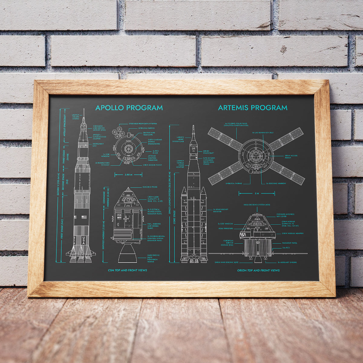 Apollo Program vs Artemis Program Poster