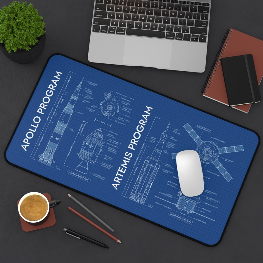 Apollo Program vs Artemis Program Desk Mat