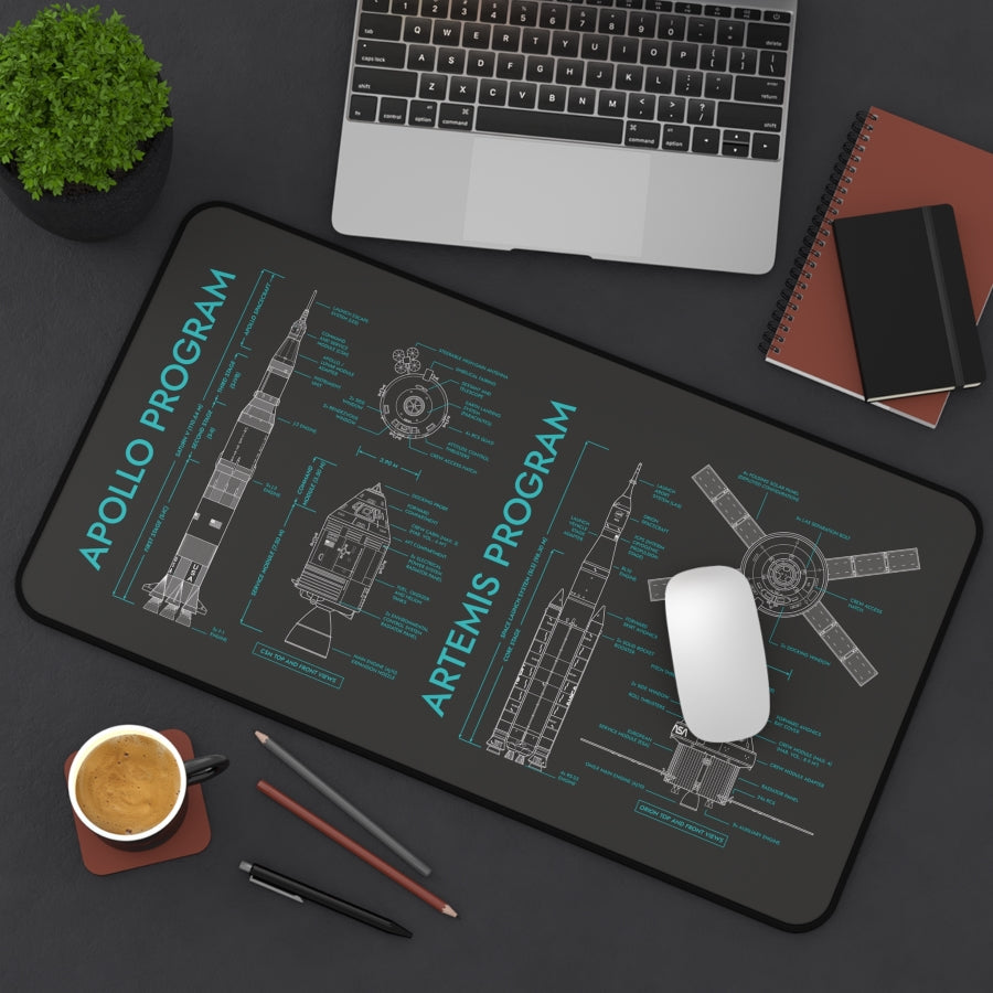 Apollo Program vs Artemis Program Desk Mat