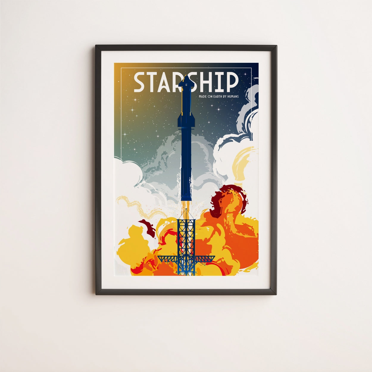 Starship. Made on Earth by Humans (Pop) Poster