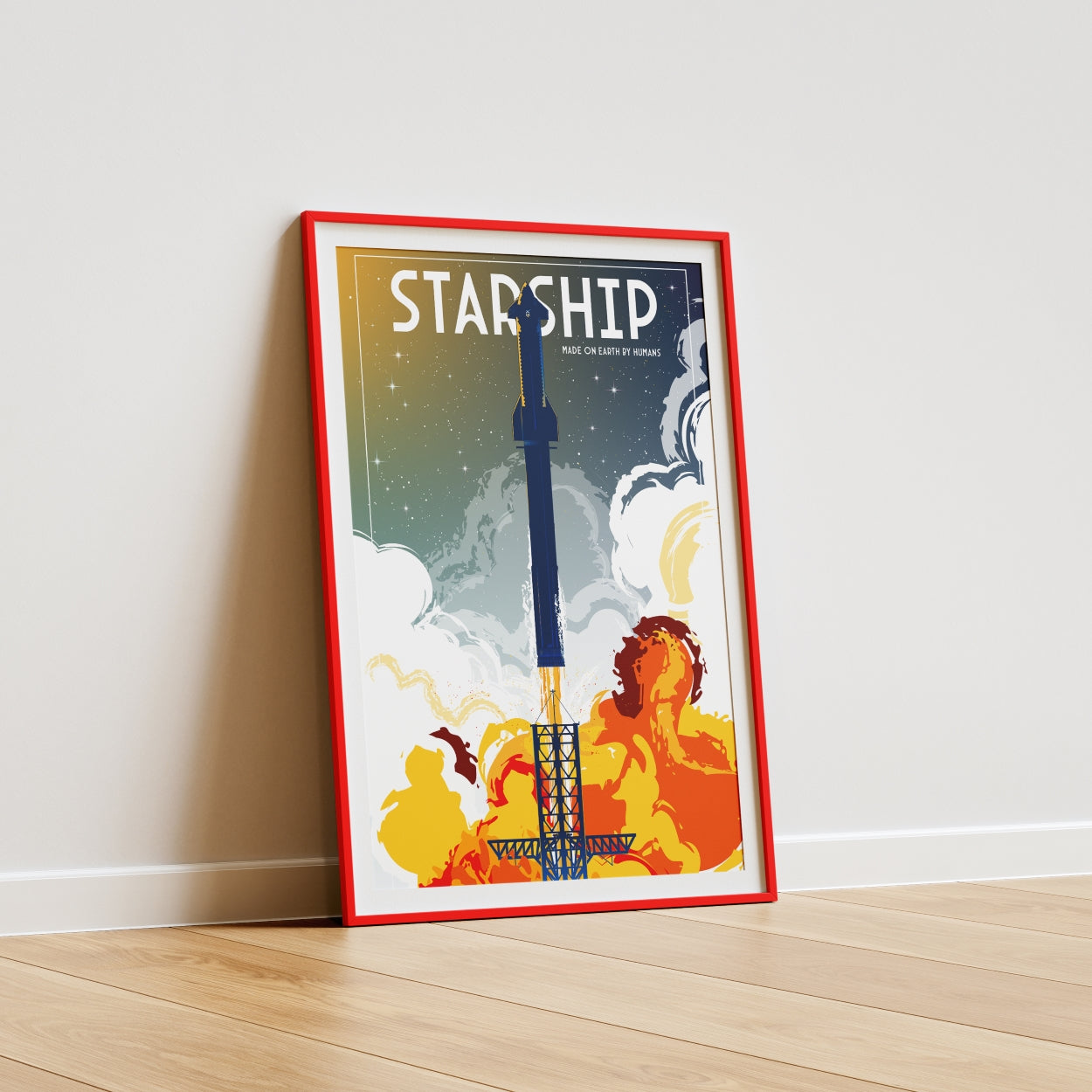 Starship. Made on Earth by Humans (Pop) Poster