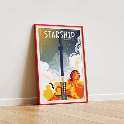Starship. Made on Earth by Humans (Pop) Poster