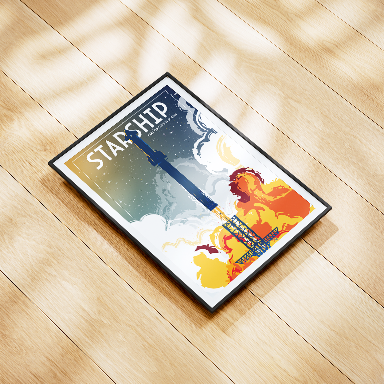 Starship. Made on Earth by Humans (Pop) Poster
