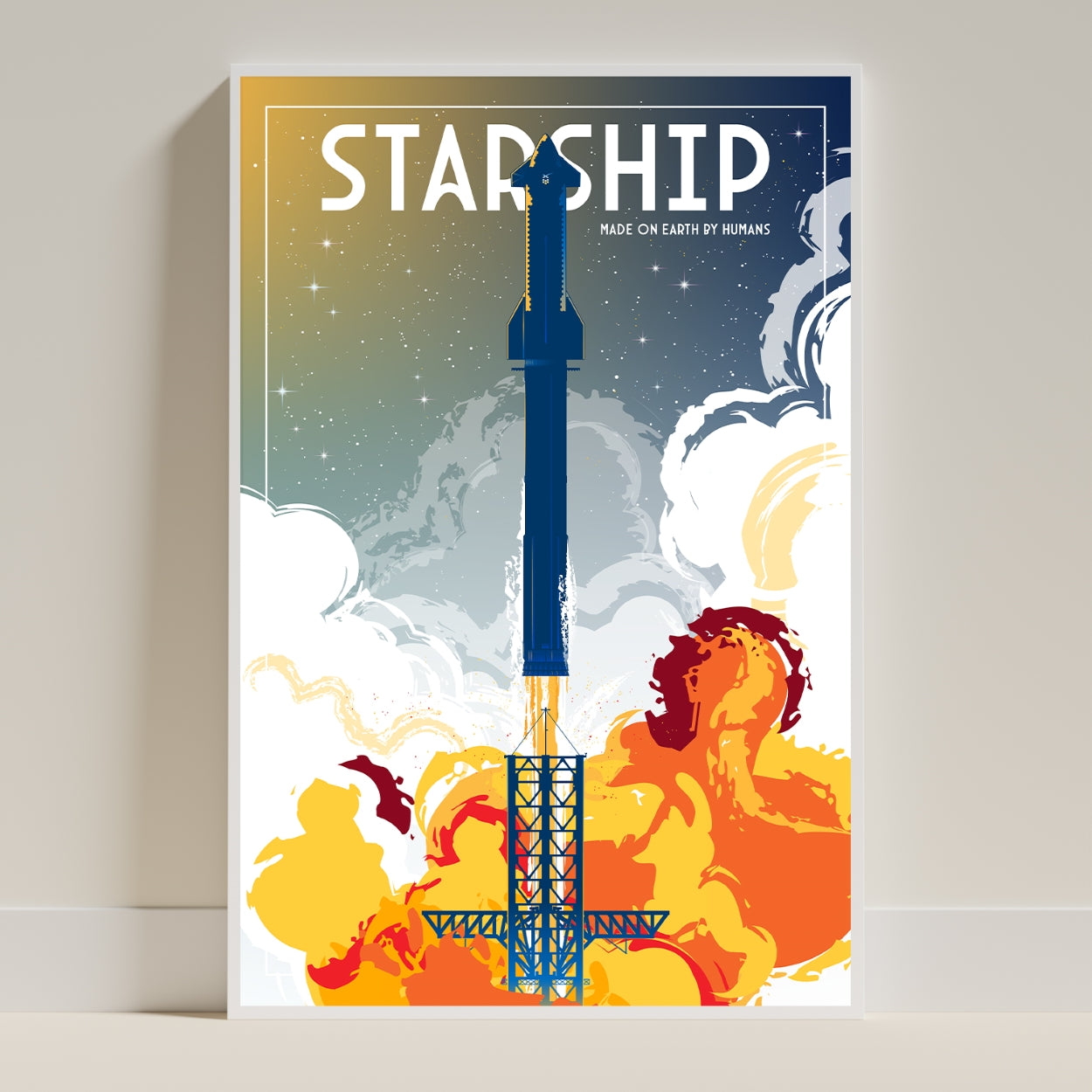 Starship. Made on Earth by Humans (Pop) Poster