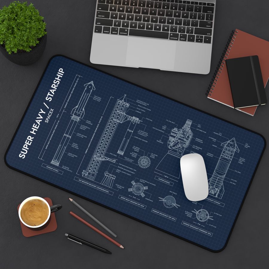 SPACEX Super Heavy Starship Desk Mat
