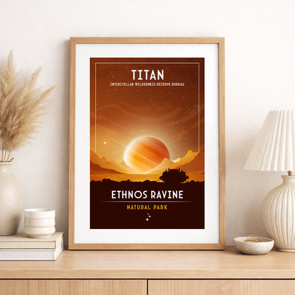 Titan. Ethnos Ravine (Interstellar Wilderness Reserve Bureau Series) Poster