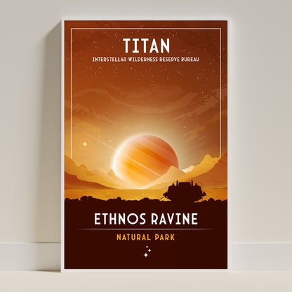 Titan. Ethnos Ravine (Interstellar Wilderness Reserve Bureau Series) Poster