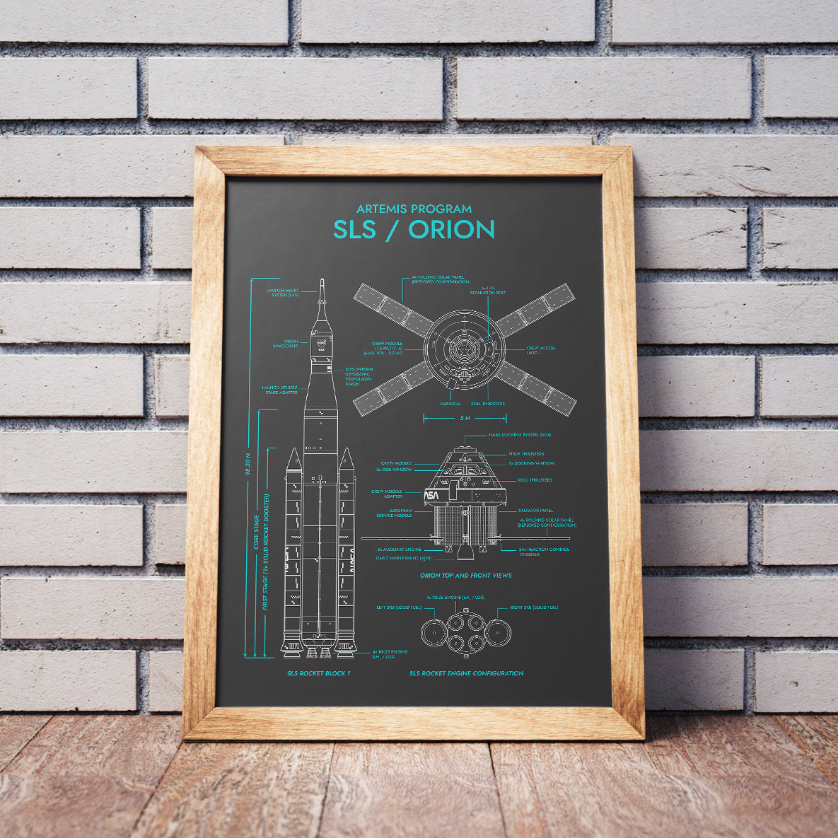 Artemis Program: SLS / Orion (Vertical) Poster