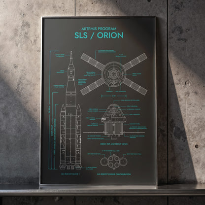 Artemis Program: SLS / Orion (Vertical) Poster
