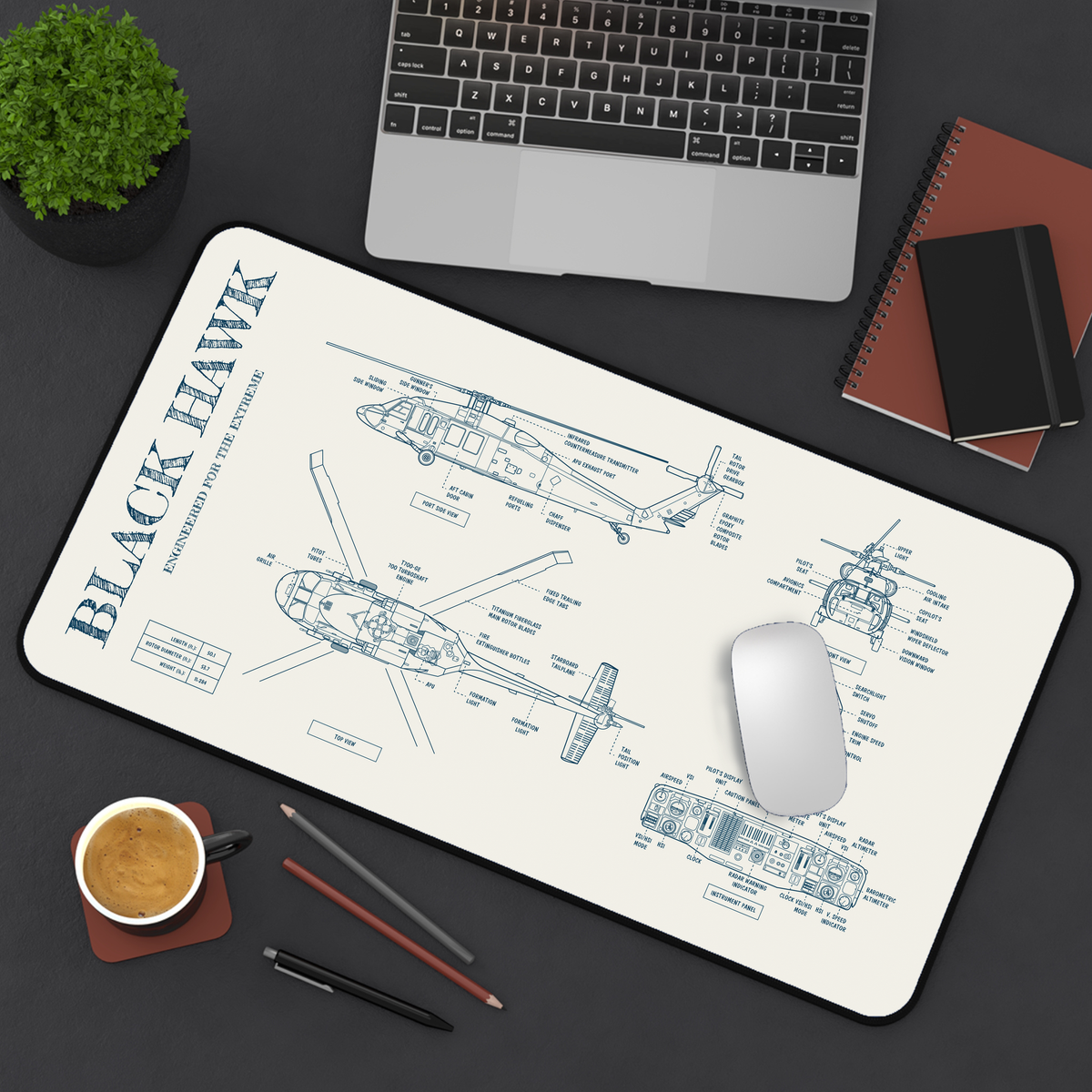Black Hawk Desk Mat