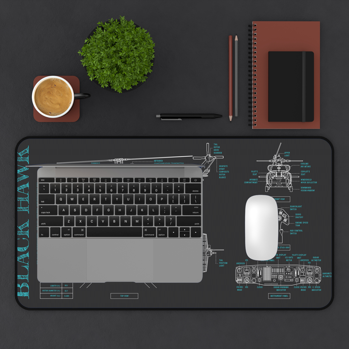 Black Hawk Desk Mat