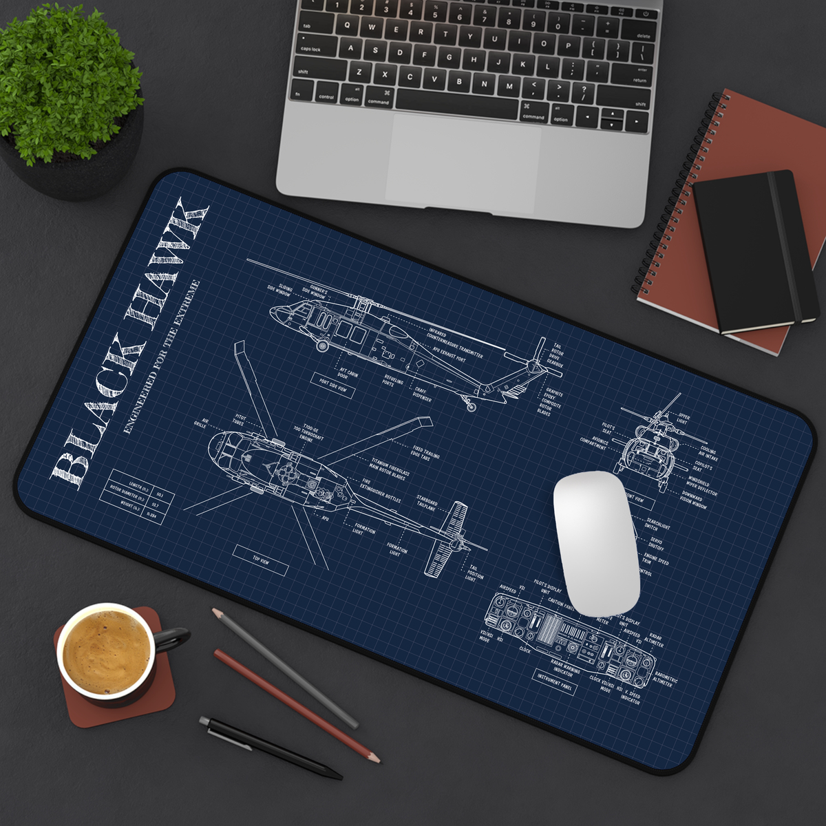 Black Hawk Desk Mat