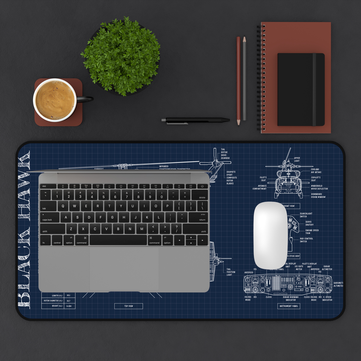 Black Hawk Desk Mat