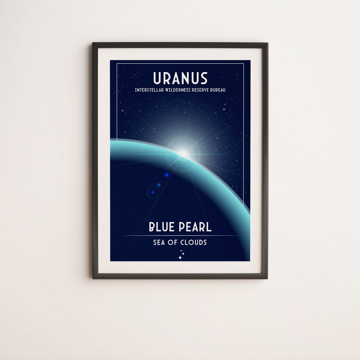 Uranus. Blue Pearl (Interstellar Wilderness Reserve Bureau Series) Poster