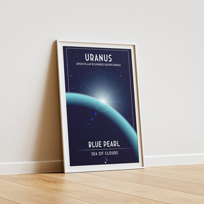 Uranus. Blue Pearl (Interstellar Wilderness Reserve Bureau Series) Poster