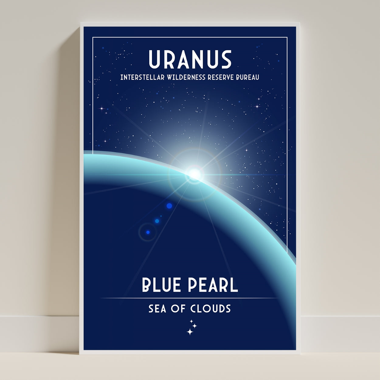 Uranus. Blue Pearl (Interstellar Wilderness Reserve Bureau Series) Poster