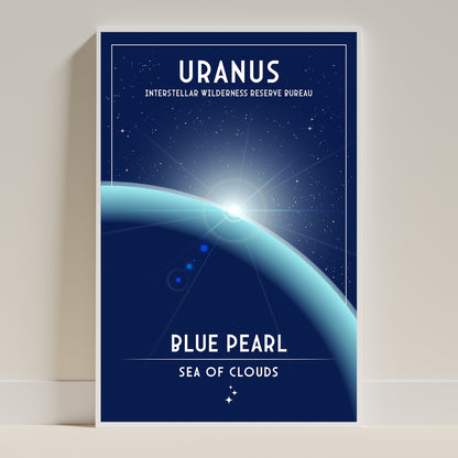 Uranus. Blue Pearl (Interstellar Wilderness Reserve Bureau Series) Poster