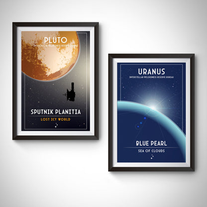 Uranus. Blue Pearl (Interstellar Wilderness Reserve Bureau Series) Poster
