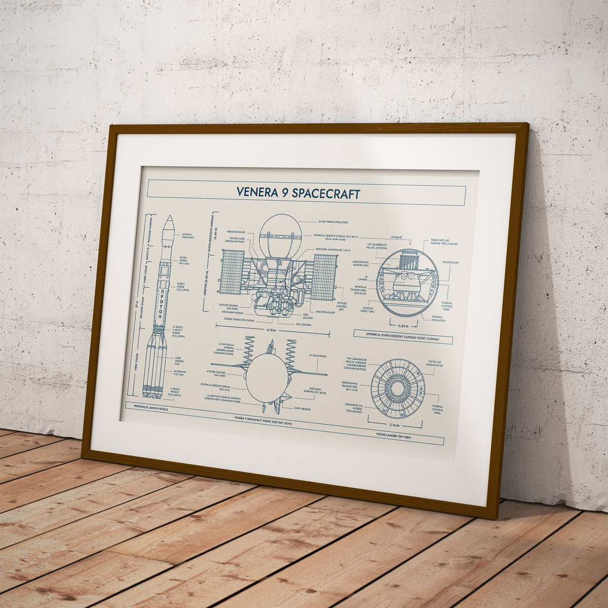 Venera 9 Spacecraft Poster