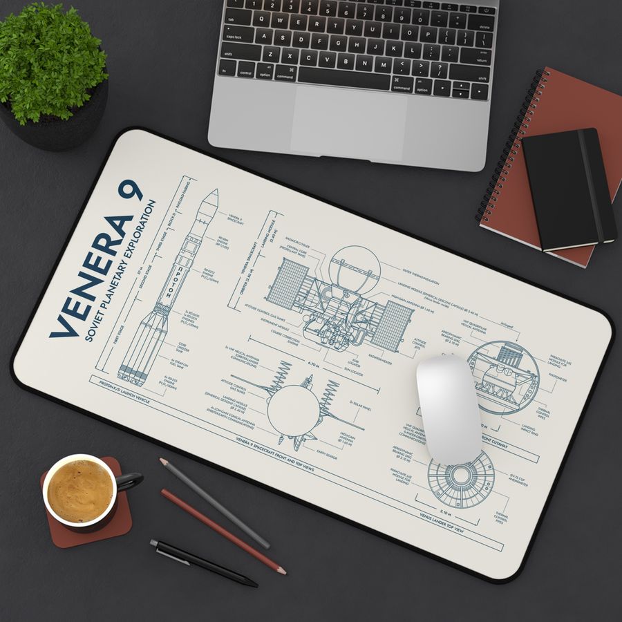 Venera 9 Spacecraft Desk Mat