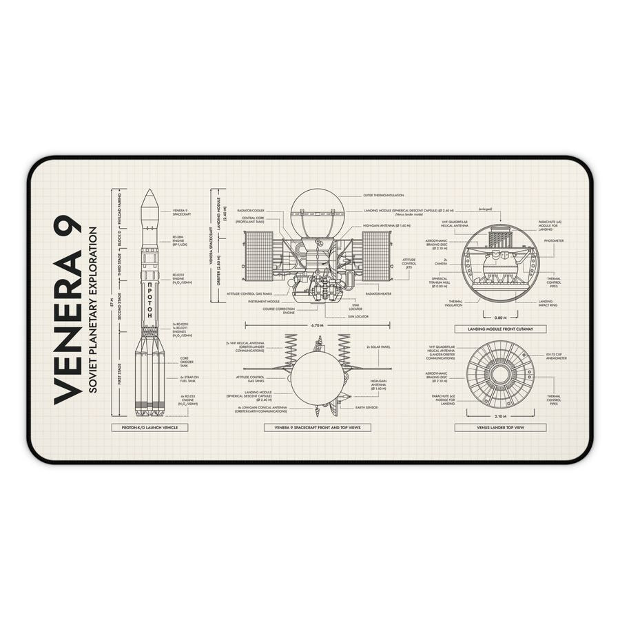 Venera 9 Spacecraft Desk Mat