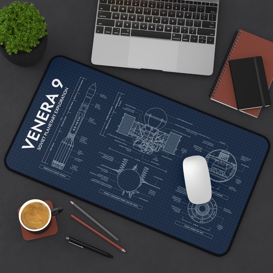 Venera 9 Spacecraft Desk Mat