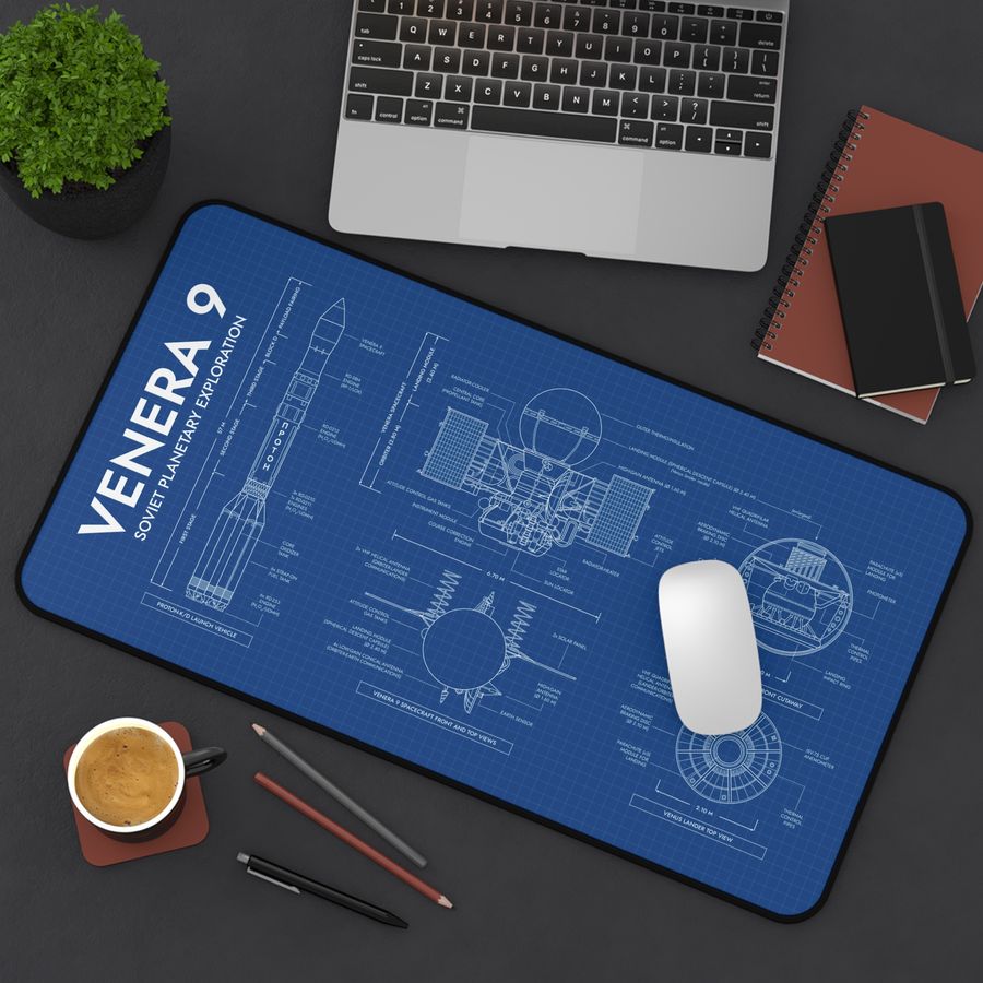 Venera 9 Spacecraft Desk Mat