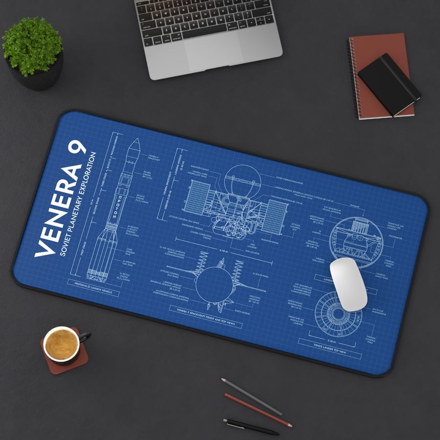 Venera 9 Spacecraft Desk Mat