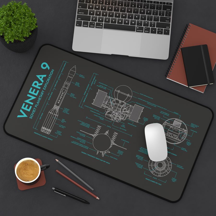 Venera 9 Spacecraft Desk Mat