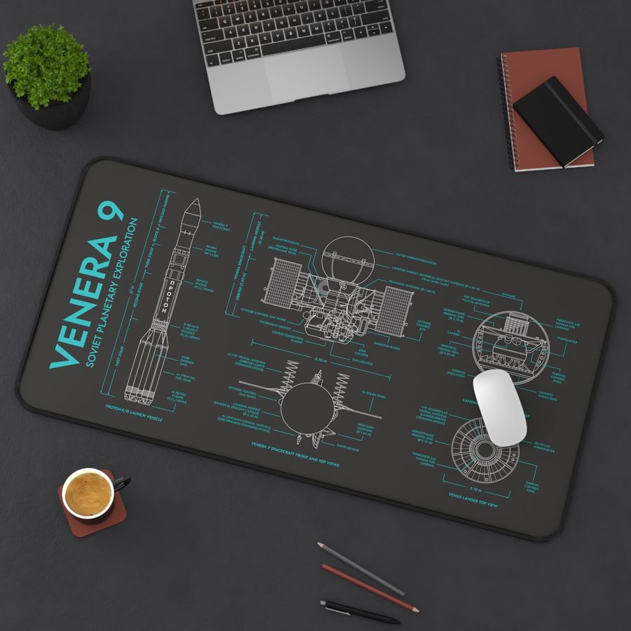 Venera 9 Spacecraft Desk Mat
