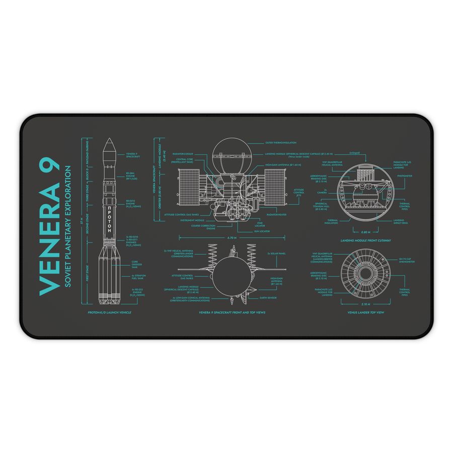 Venera 9 Spacecraft Desk Mat
