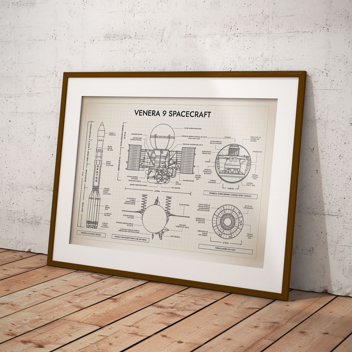 Venera 9 Spacecraft Poster