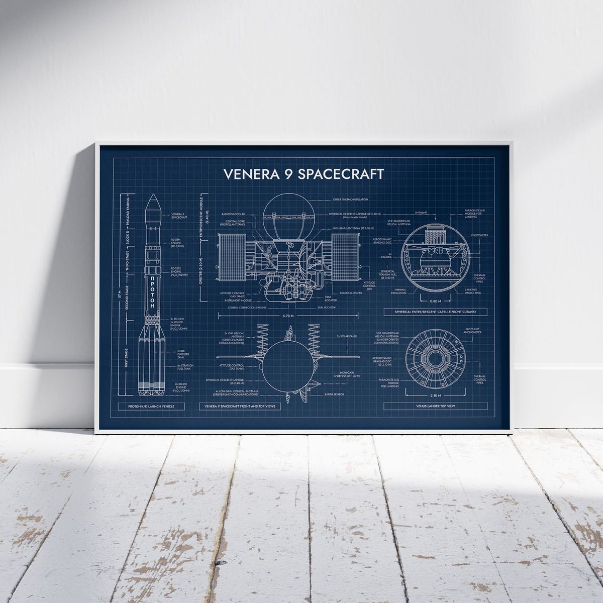 Venera 9 Spacecraft Poster