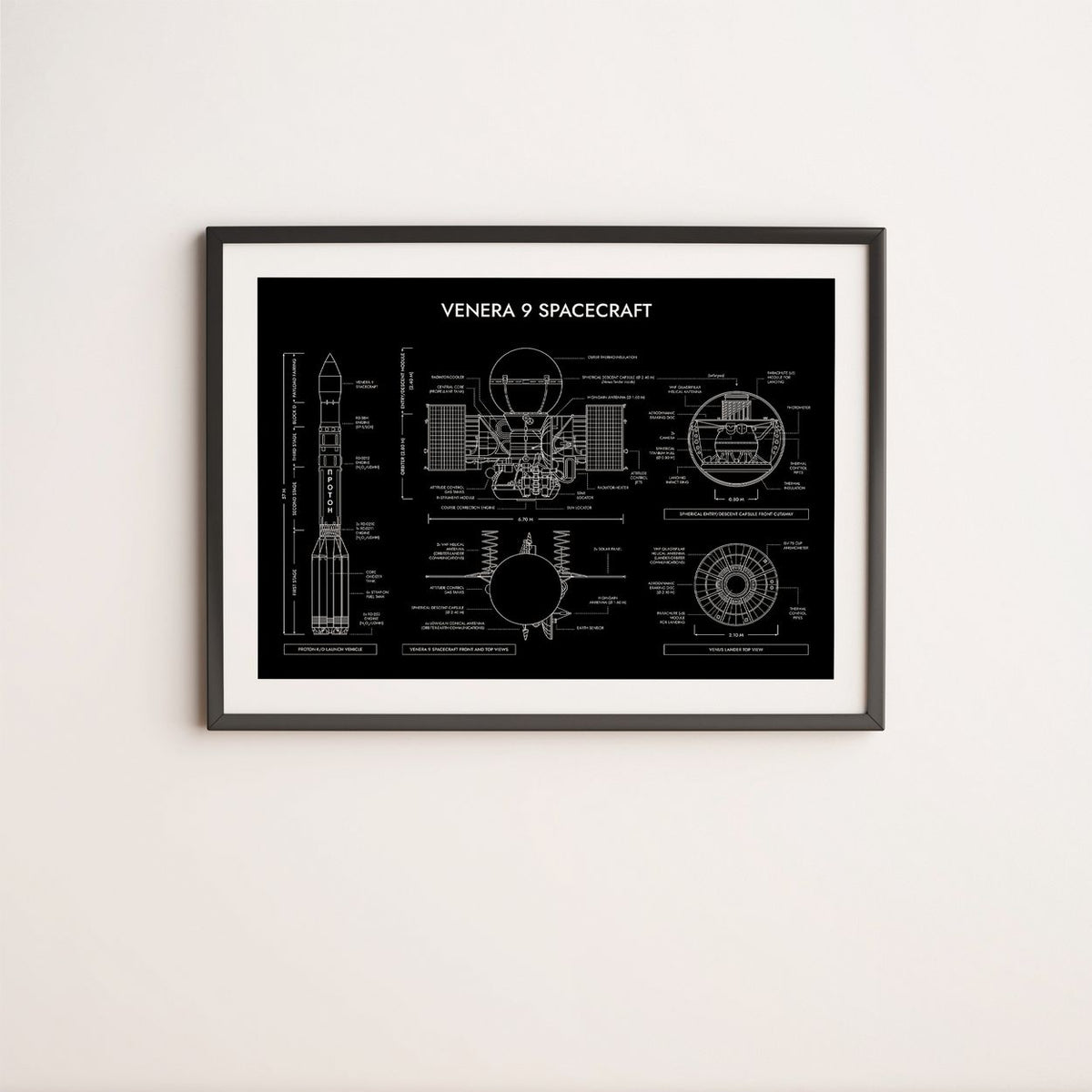 Venera 9 Spacecraft Poster