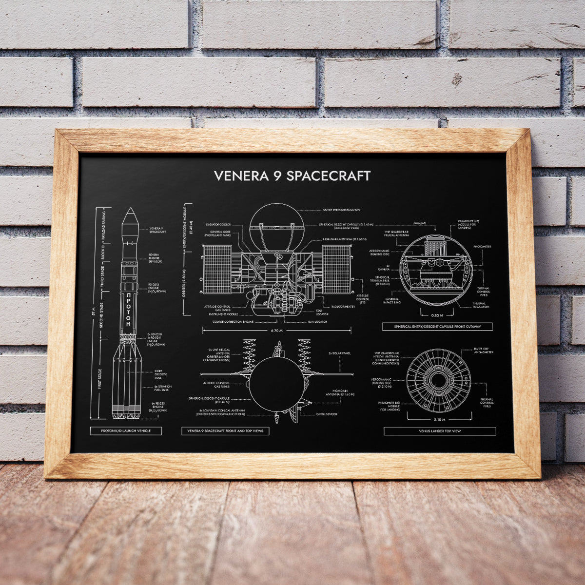 Venera 9 Spacecraft Poster