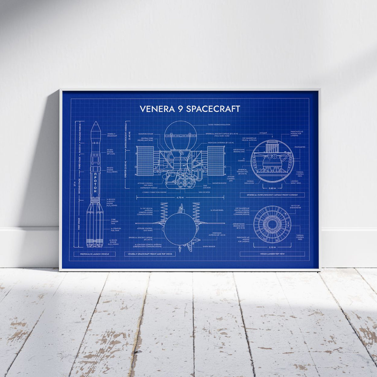 Venera 9 Spacecraft Poster