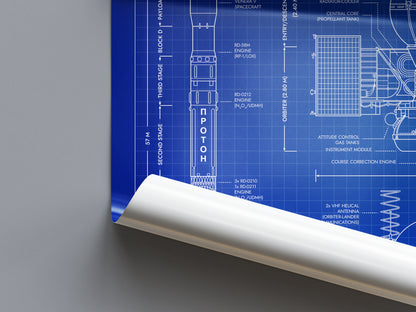 Venera 9 Spacecraft Poster