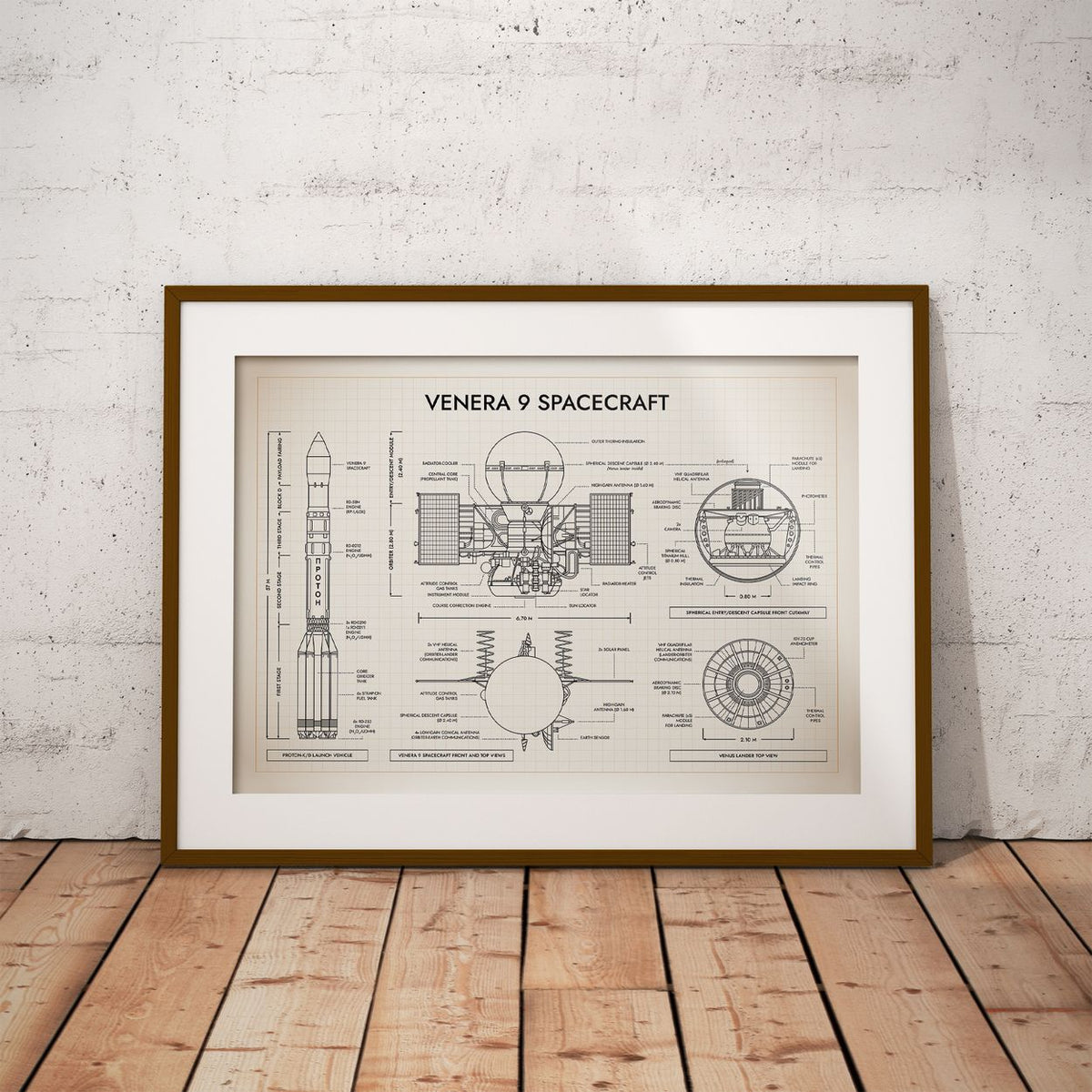 Venera 9 Spacecraft Poster