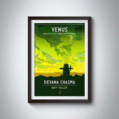 Venus. Devana Chasma (Interstellar Wilderness Reserve Bureau Series) Poster