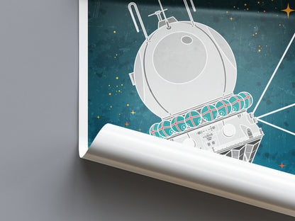 Vostok Spacecraft (Retro) Poster