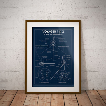 Voyager. Outer Planet Exploration Probes Vertical Poster