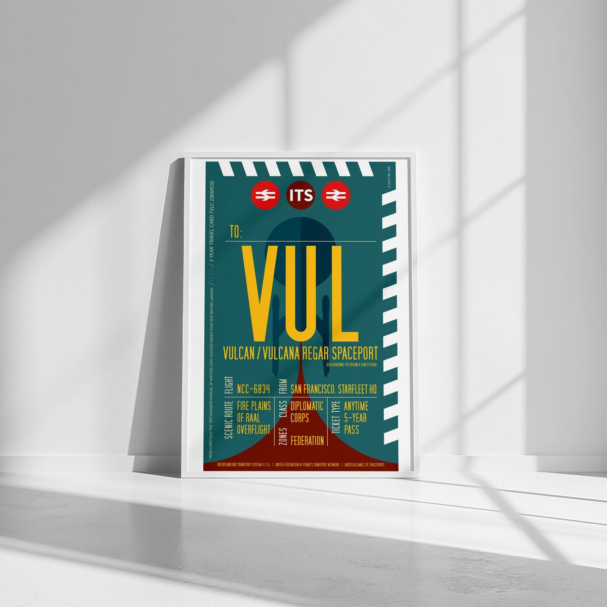 Vulcan Boarding Pass (Pop) Poster