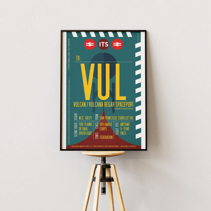 Vulcan Boarding Pass (Pop) Poster