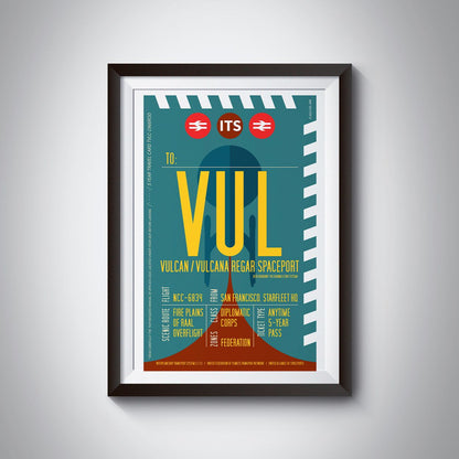 Vulcan Boarding Pass (Pop) Poster