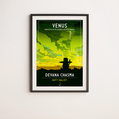 Venus. Devana Chasma (Interstellar Wilderness Reserve Bureau Series) Poster