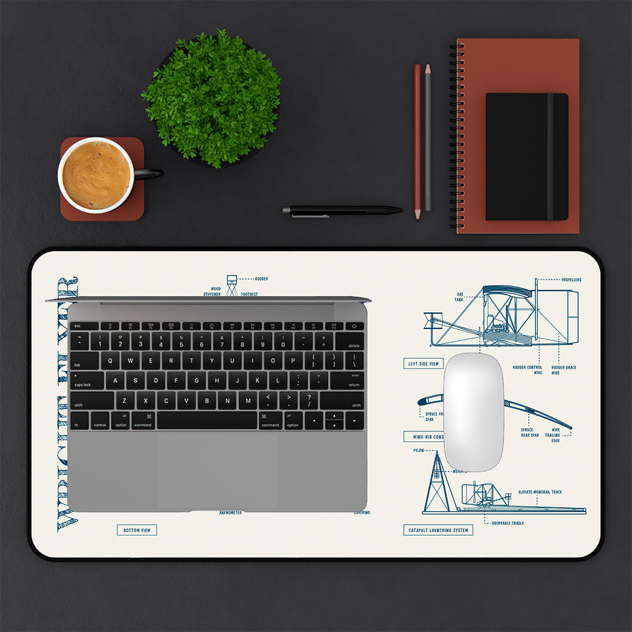Wright Flying Machine Desk Mat
