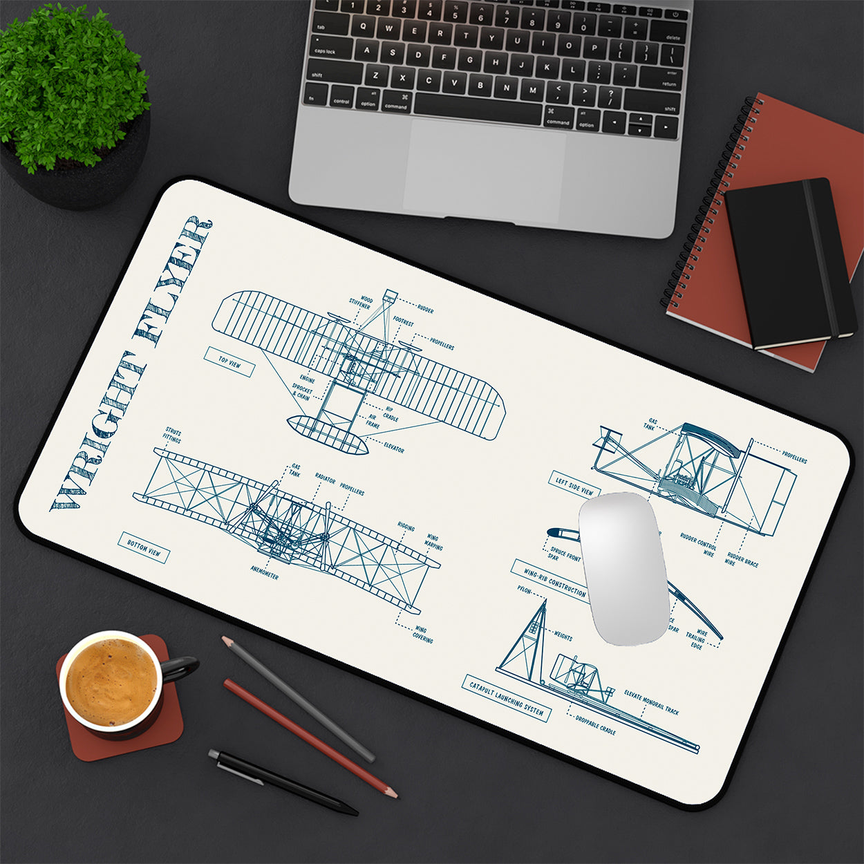 Wright Flying Machine Desk Mat